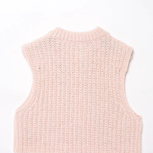 Knitted Medium Long Double Sided Vest Skirt Autumn/Winter New Korean Solid Color Sleeveless Versatile Dress
